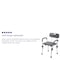 Flash Furniture 14-1/2" L, Plastic, Aluminum, Gray Adjustable Bath Chair DC-HY3520L-GRY-GG - alternate 3
